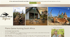 Desktop Screenshot of karoowildsafaris.co.za